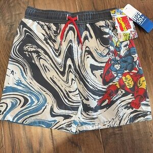 NWT boys Marvel swim trunks 5/6